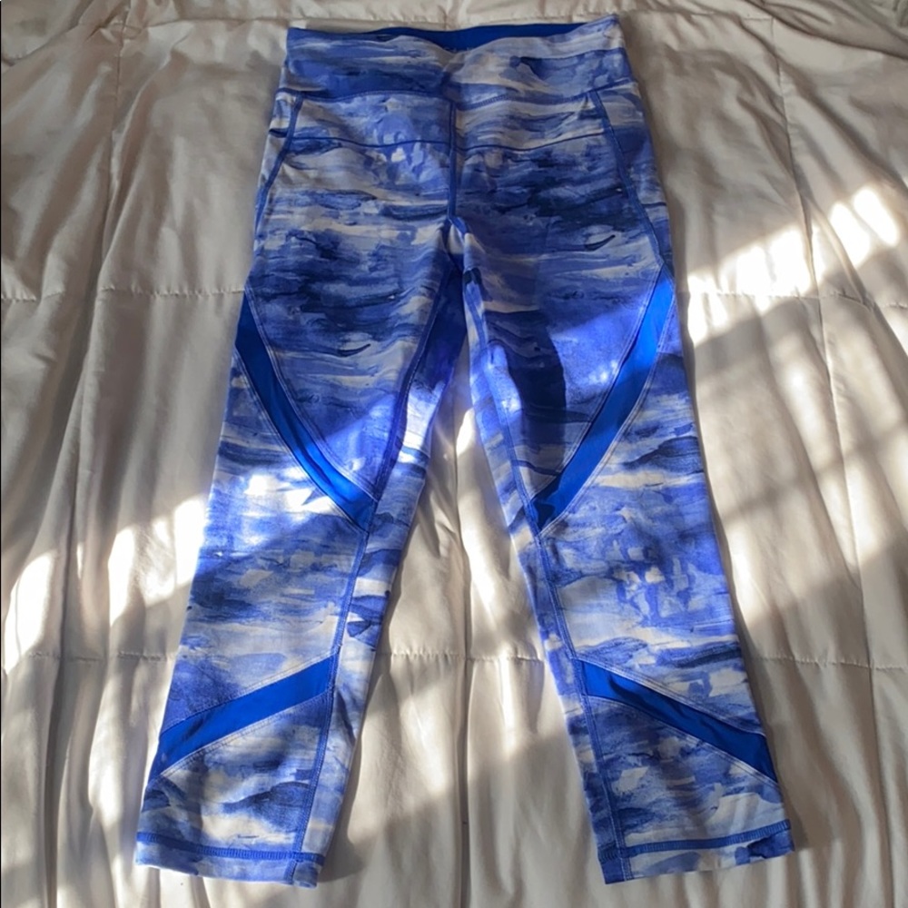 Blue Calvin Klein Performance Cropped Leggings